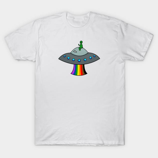 Philadelphia Rainbow Gay Pride Alien T-Shirt by MythicalPride